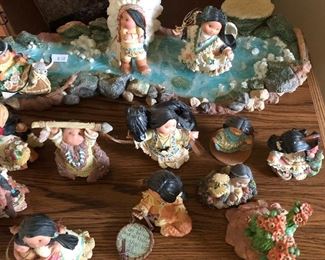 Large collection of Enesco “Friends of the Feather” figurines (many more than shown here).