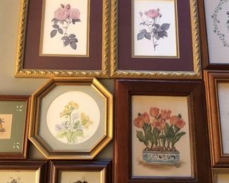 Great selection of framed art.