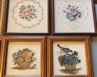 Two theorem paintings by Sandy Homan (bottom row).