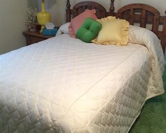 Headboard, mattress & box springs