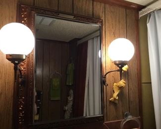 Lamps and mirror