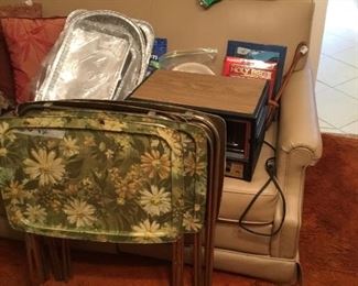 Vintage metal TV trays