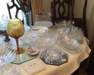 Pressed, cut and crystal glass