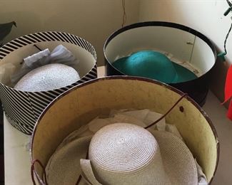 Lots of great hats, hat boxes, lots of brand names & colors
