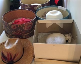 Lots of great hats, hat boxes, lots of brand names & colors