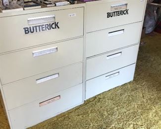 2 great vintage Butterick pattern cabinets - great for storage!