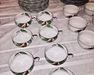 BEAUTIFUL SETS OF DISHWARE/GLASSWARE OF ALL SORTS: PLATES, GLASSES, HORS D'OEVRES PLATES, TEA CUPS AND MORE