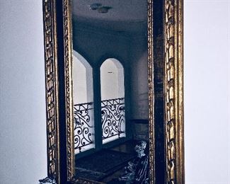 Mirror with frame: Height 31 x width 19 inches