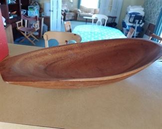 Vintage Monkey Pod Wooden Bowl