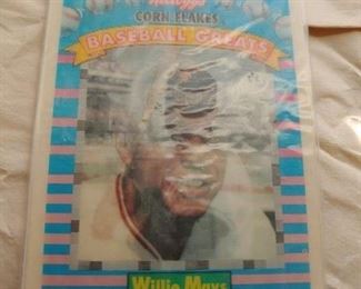 1970's Kelloggs Cereal Baseball Packs(Willie Mays)