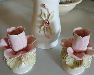 Italian Vase and Candlesticks