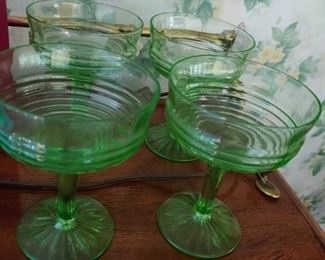 Green Depression Glass