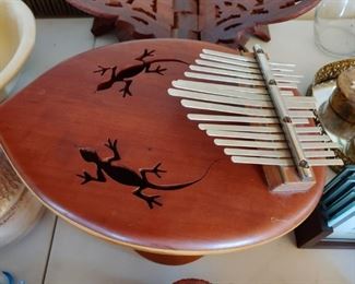 Thumb Piano Carved Lizard