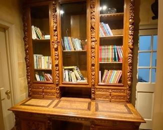 Large Scale Antique European Bookcase