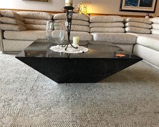 Marble look coffee table
