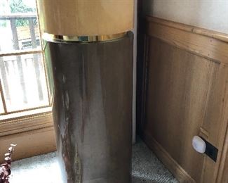 Tall pedestal; faux marble