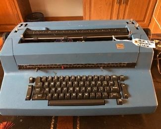 Vintage blue IBM selectric ll typewriter