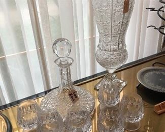Crystal decanter and glasses