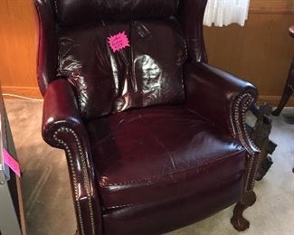 Leather recliner