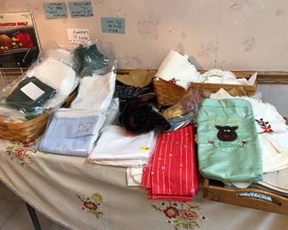 Kitchen napkins, tablecloths