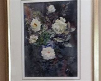 Javier Gonzales (Roses) Watercolor 30x24.5