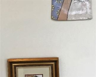 Woman w/White Cat