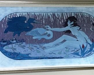Peter Coes (Woman with 2 Herons) 1982 52x27.5