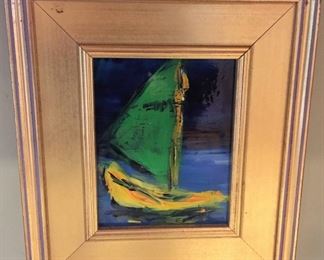Dorothy Straus (Sail), Acrylic, 8.5x7.5