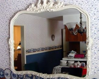 Wall Mirror, Framed, Shabby Chic, Carved