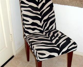 Parsons Chair, Side Chair, Zebra, Animal Print