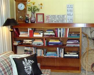 New and Vintage Books, Hardcover, Paperback, Religious, Devotional, Bibles, Vintage Metal Floor Lamp, Early American, Wall Art, Vintage Coil Baskets, Walking Stick, Mantel Clock, Art Glass Vase