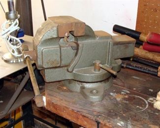 Vintage Bench Vise, Clamp, Hand Tools