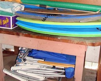 Beach Chairs, Boogie Boards