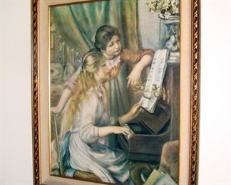 Renoir, Vintage, Framed Print, Two Girls at the Piano