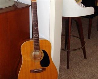 Vintage Carlos Guitar, Mid Century, Retro, 1960's, Bar Stool