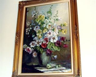 Oil Painting, Floral, Mixed Bouquet, Roses, Still Life, Wodehouse
