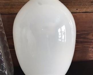 milky white vase