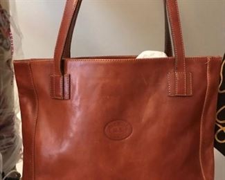 Italian made leather satchel purse