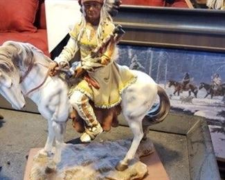 Native American warrior on horse