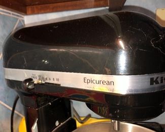 Kitchen Aid Epicurean mixer with attachments