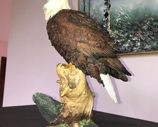 Resin eagle figurine