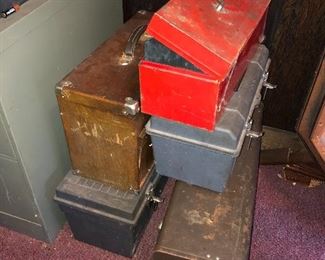 Tool boxes filled with vintage MACHINISTS TOOLS!