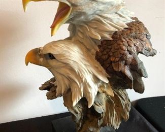 Double eagle statue