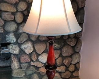 Wooden table lamp