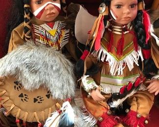 Timeless Porcelain Native American dolls