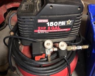 150 PSI air compressor 2 HP 6 Gal