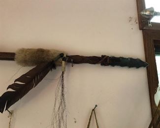 Native American ceremonial spear