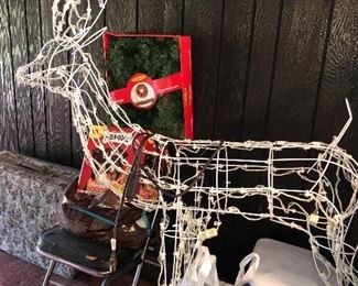 Large light up reindeer, outdoor