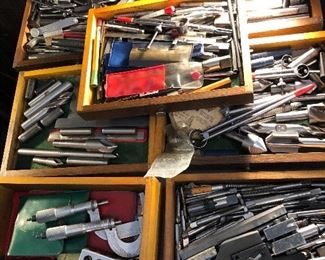 huge lot of vintage machinist tools