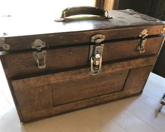 Vintage Gerstner & Sons machinist tool box, wood